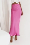 Elegancka różowa spódnica midi z ukrytym zamkiem.webp