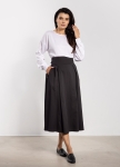 Elegancka spódnica damska czarna midi klasyczny krój na co dzień i do pracy