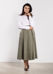 Elegancka spódnica damska szałwiowa midi klasyczny krój na co dzień i do pracy