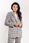Marynarka damska w szarą kratkę  elegancki styl polska marka