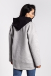 Stylowa kurtka damska w kolorze szarym polska produkcja luźny krój