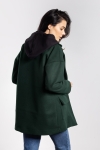 Stylowa kurtka damska w kolorze butelkowej zieleni  polska produkcja luźny krój