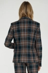 Żakiet w kratę z gładkim tyłem i prostą linią dołu.webp