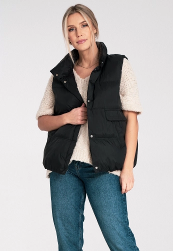 bezrękawnik pikowany damski z kołnierzem.webp