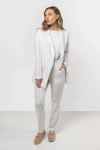spodnie na komunię damskie eleganckie w prążek.webp