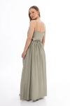 zwiewny komplet damski w kolorze szałwii top i długa spódnica maxi.webp