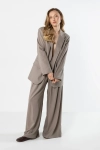komplet damski latte z lnianą marynarką.webp