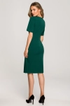 elegancka zielona sukienka ołówkowa midi do biura.webp
