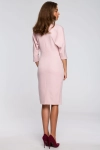 elegancka jasnoróżowa sukienka wizytowa za kolano na komunię.webp