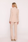 damski komplet wizytowy beżowy z prostymi spodniami.webp