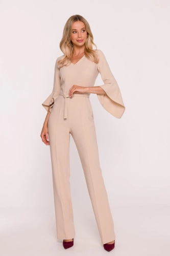 beżowy kombinezon na komunię damski.webp