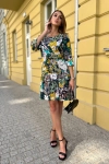 Sukienka mini z falbaną i rękawem.webp