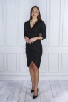 Elegancka sukienka z kopertowym fasonem. brokat.webp
