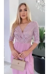 Długa sukienka z kopertowym dekoltem. roz.webp