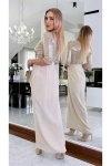 Elegancka sukienka maxi z cekinową górą. bez.webp