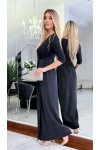 Sukienka maxi z efektownym rozcięciem na nodze czarna.webp