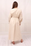 Elegancka sukienka z ozdobnymi rękawami ecre.webp