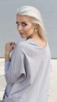 Luźna sukienka midi z bocznymi kieszeniami szary.webp
