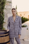 Marynarka damska w szarą kratkę  elegancki styl polska marka